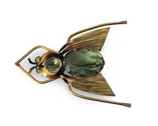 Rare Coro Sterling Insect Brooch
