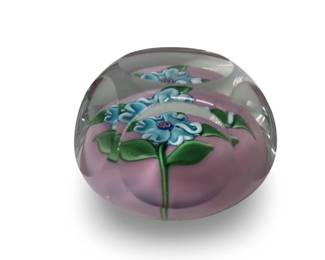 Vintage Ronald Hansen Floral Paperweight
