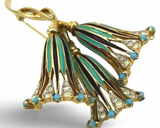 Rare Vintage Jomaz Bellflower Brooch
