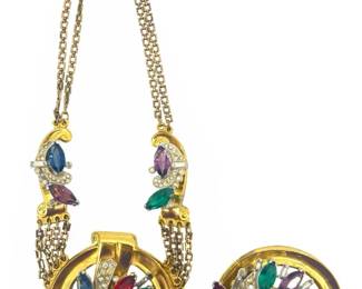 McClleand Barclay Art Deco Necklace/ Bracelet Set
