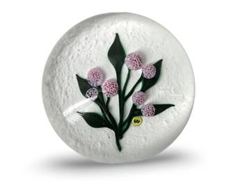 Rare Vintage Francis Whittemore Floral Paperweight
