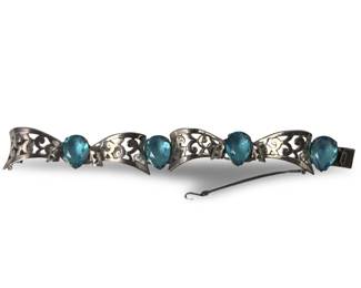 Vintage Parisian Sterling Silver Link Bracelet
