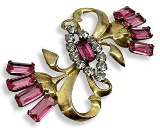 Mid-Century Sterling Rose Brooch
