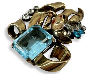 Mid-Century Sterling Fur Clip
