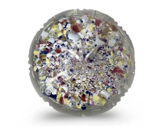 Vintage Rare Harlequin Bubble Paperweight
