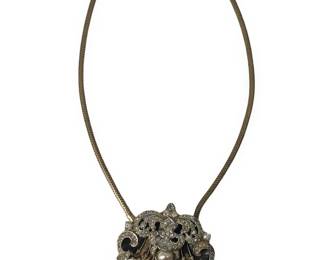 Vintage Coro Rhinestone Statement Necklace
