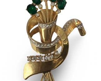 Sterling Coro Craft Bouquet Brooch
