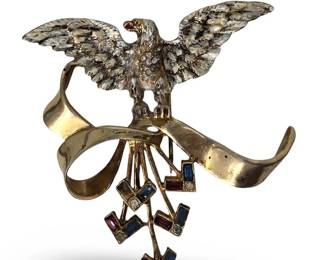 1940’s Coro Craft Sterling Silver Victory Eagle
