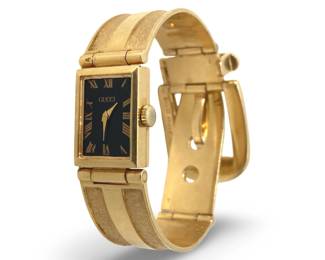 Vintage 18k Gold Gucci Buckle Band Ladies Watch

