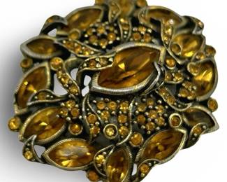 Mid-Century Hollycraft Rhinestone Brooch
