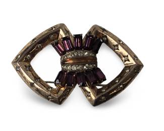 Vintage Sterling Coro Rhinestone Brooch
