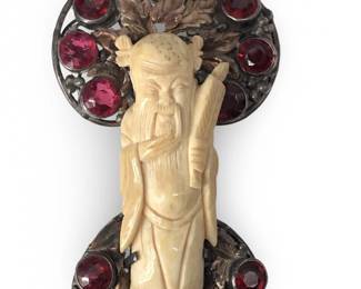 Old Hobe Bone Deity Brooch
