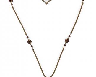 Large Miriam Haskell Metal Rope/Beaded Necklace
