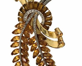 Vintage Coro Craft Rhinestone Brooch
