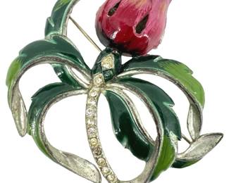 1940s Coro Tulip Tumbler Brooch
