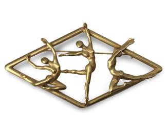 JJ 1988 Art Deco Revival Brooch
