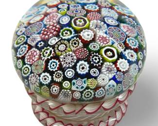 Mid-Century St. Louis Millefiori Glass Paperweight
