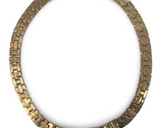 Vintage Trifari Bejeweled Gold Toned Necklace
