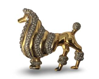 Sterling Coro Craft Poodle Brooch
