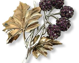 Rare Sterling Pennino Raspberry Brooch
