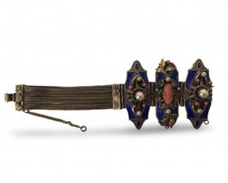 Antique Art Deco Enameled Bracelet
