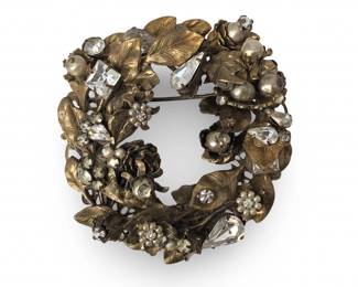 Rare Miriam Haskell Rhinestone Brooch
