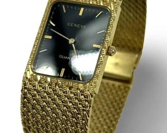 Vintage 14k Gold Geneve Quartz Wristwatch
