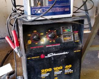 Schumacher Portable Battery Charger, 200 Amp, Model SE-4022, Untested And Riverside 10 Amp Battery Charger