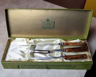 Sheffield SS Knife Set In Box, Steak Knives, Qty 5, Bowl And Plate Assortment, Recipe Box With Recipes, And More