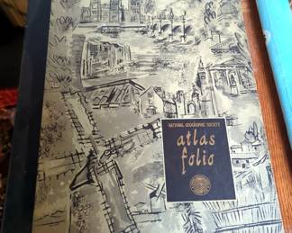 National Geographic Society Atlas Folio Book, Color United States Map, Globe