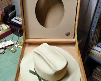 Rockmount Denver Colorado Weatherized 7 1/8" Cowboy Hat, In Vintage Stetson Latching Box