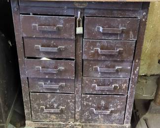 Rolling 10 Drawer Cart, 34" x 25" x 26"