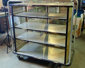 Markart Industrial Wheeled Cart With 5 Shelves, 55.5" x 54" x 27"