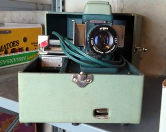 Argus 300 Slide Projector In Hard-Sided Case With 1 Bulb, Metal Slide Trays, Qty 18, Plastic Slide Trays, Qty 7, And Extra Slides
