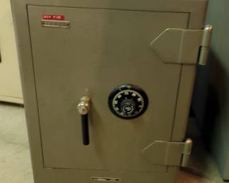 Sears Robuck And Co Wheeled Tower Safe With Outer Combination, 26" x 16.5" x 18", Combination Known