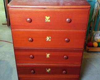 Four Drawer Chest Of Drawers, 38" x 27" x 17"