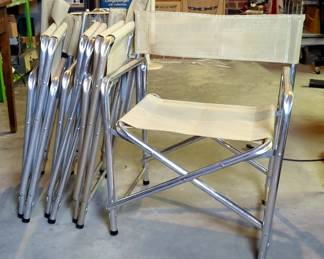 Fabric And Metal Folding Camp Seats, Qty 4