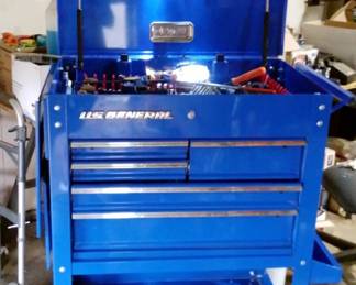 US General 5 Drawer Rolling Locking Tool Cabinet, Includes Manual And Keys