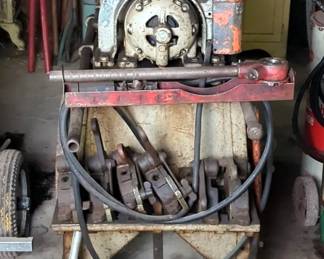 Beaver Model A Heavy Duty Pipe Threader & Bolt Machine, On Rolling Cart, 50" x 61" x 27"