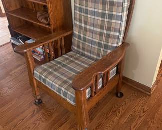 antique oak arts and crafts style chair