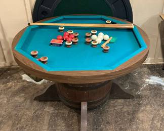 005 3 In 1 Poker Bumper Pool Tobacco Finish Dining Game Table