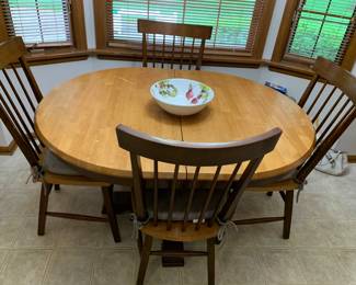 dining table with built in leaf under the table