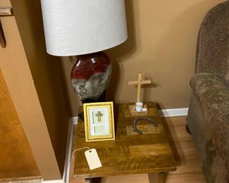 Side table and decor
