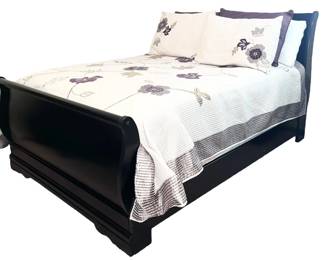 Black Sleigh Bed