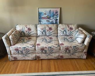 the sofa is a nice size and is very comfortable see the matching love seat 