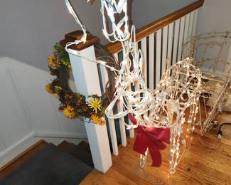 Lighted Christmas sleigh and reindeer. Both light. Deer has motor for movement, but I do not know how to connect for it to work.