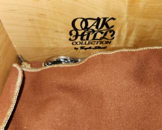 China cabinet measures: 78" tall x 56" wide x 19" deep. Dining table with chairs and china cabinet are AVAILABLE FOR PRE-SALE. Please contact us for pricing.