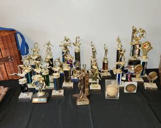 Vintage trophies (name plate easily pop off)