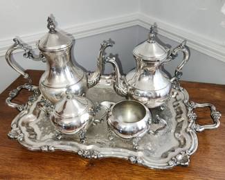 Stainless silver tea & coffee set by FB Rogers