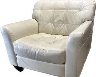 Chateau Dax Cream Faux Leather Armchair 